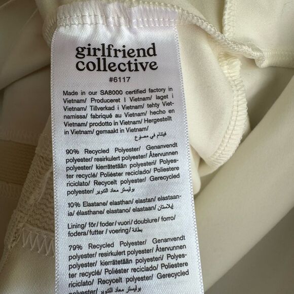 Girlfriend Collective Riley Sweetheart Active Dress –White Size Large - Picture 5 of 8